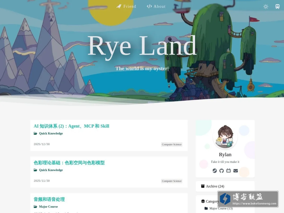 Rye Land | Rylan’s Blog 的网站快照