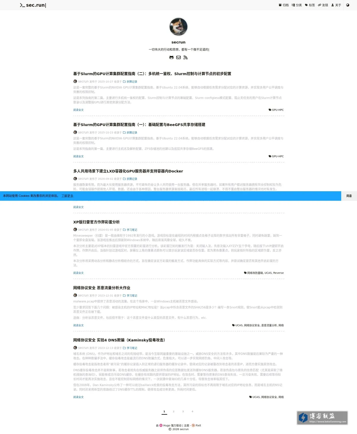secrun's blog 的网站快照