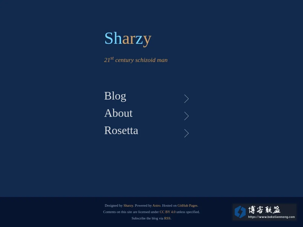 Sharzy's Homepage | Sharzy's Blog 的网站快照