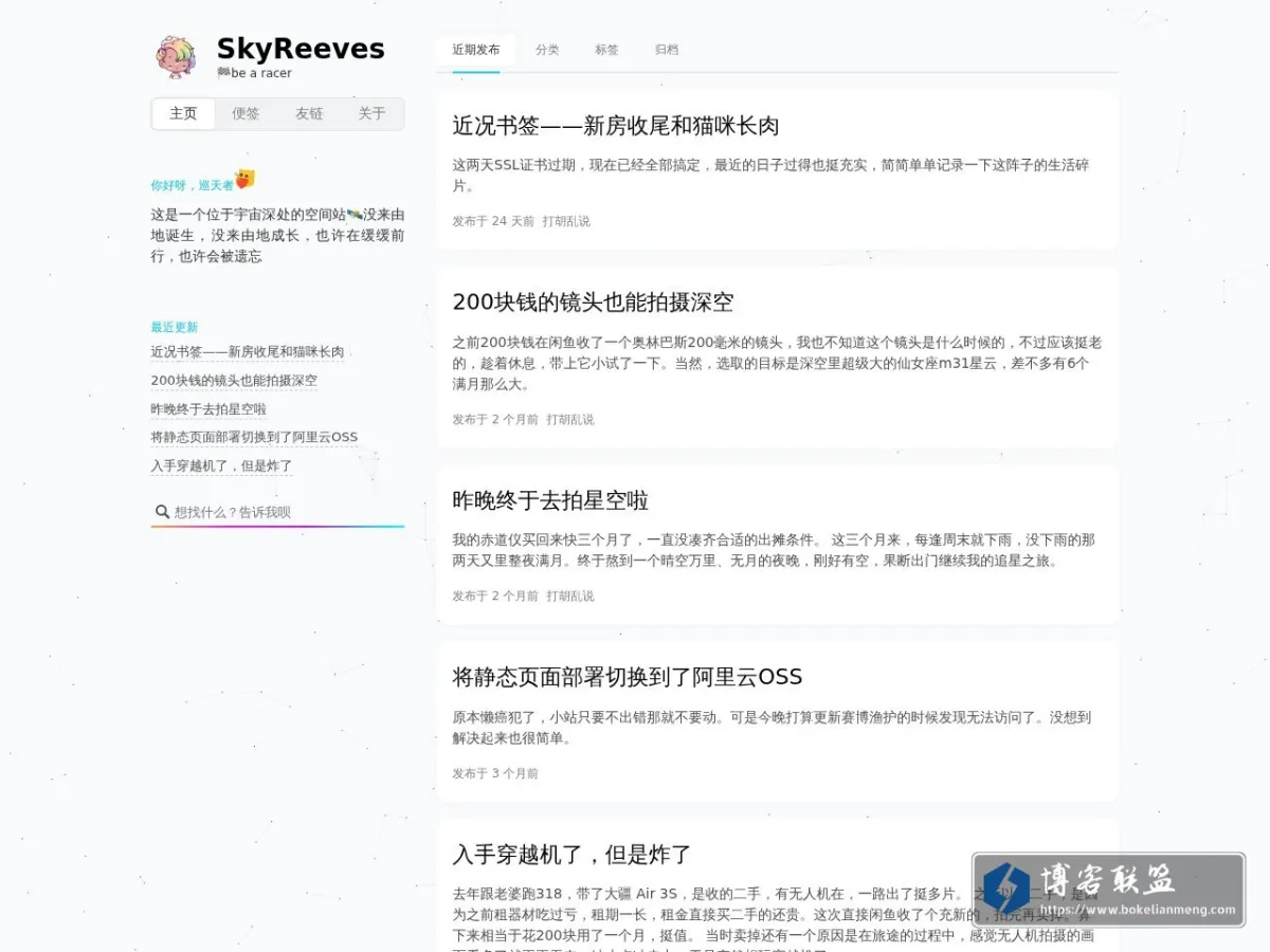 SkyReeves 的网站快照