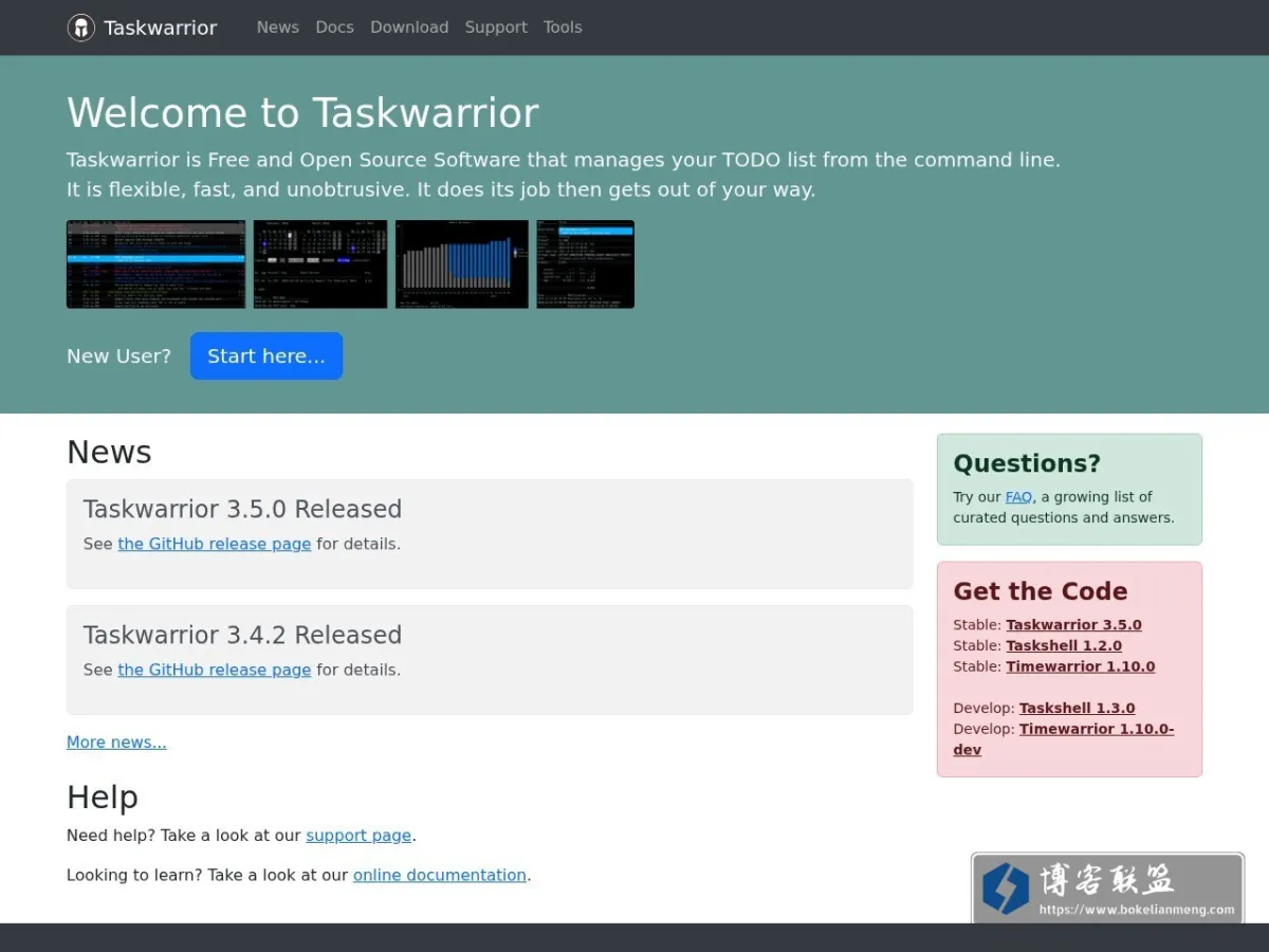 Taskwarrior 的网站快照