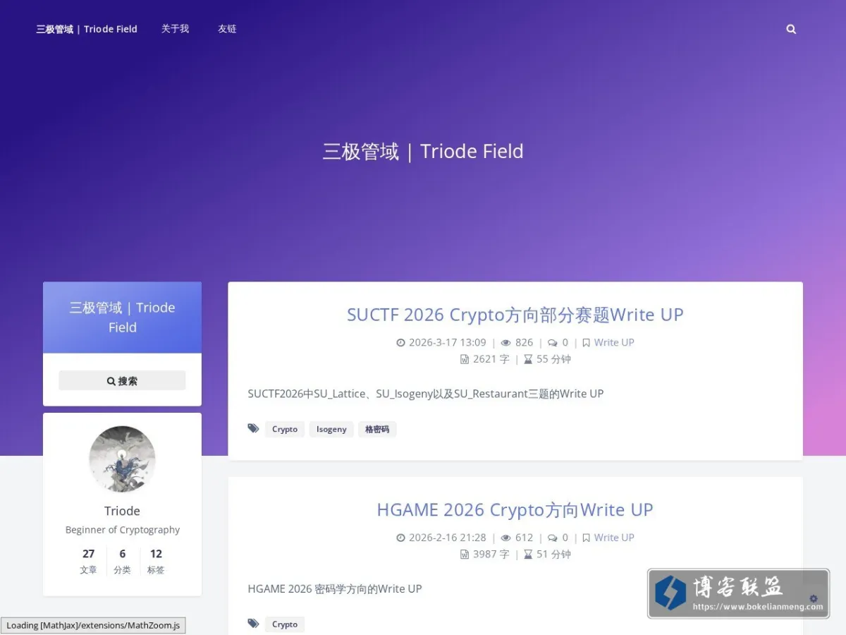 三极管域 | Triode Field 的网站快照