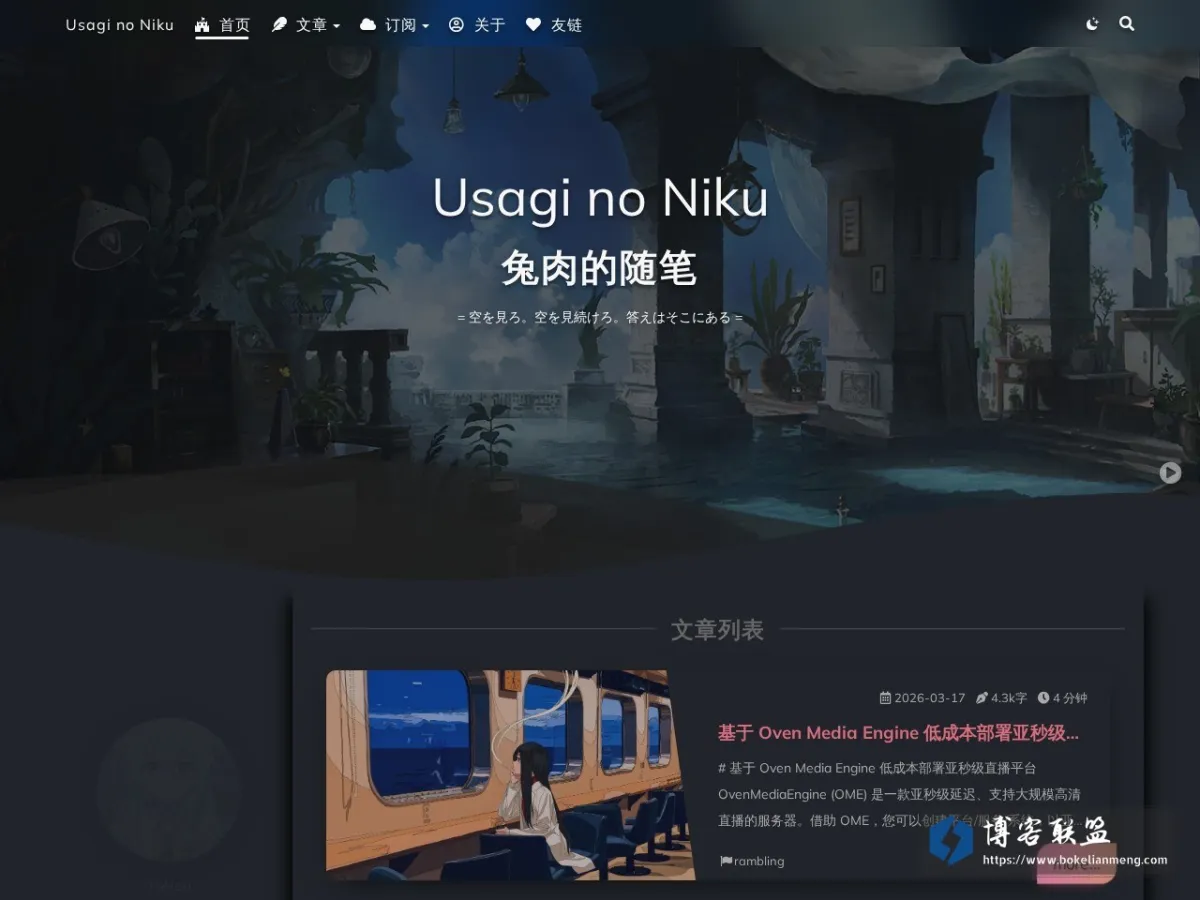 Usagi no Niku = 兔肉的随笔 = 空を見ろ。空を見続けろ。答えはそこにある 的网站快照