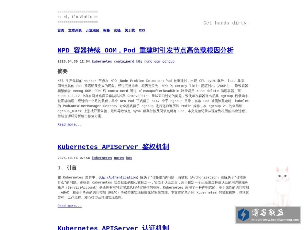 Hi, I’m Vimiix 的网站快照