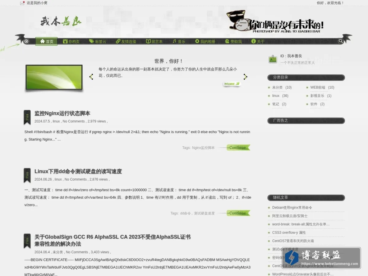 我本善良 的网站快照