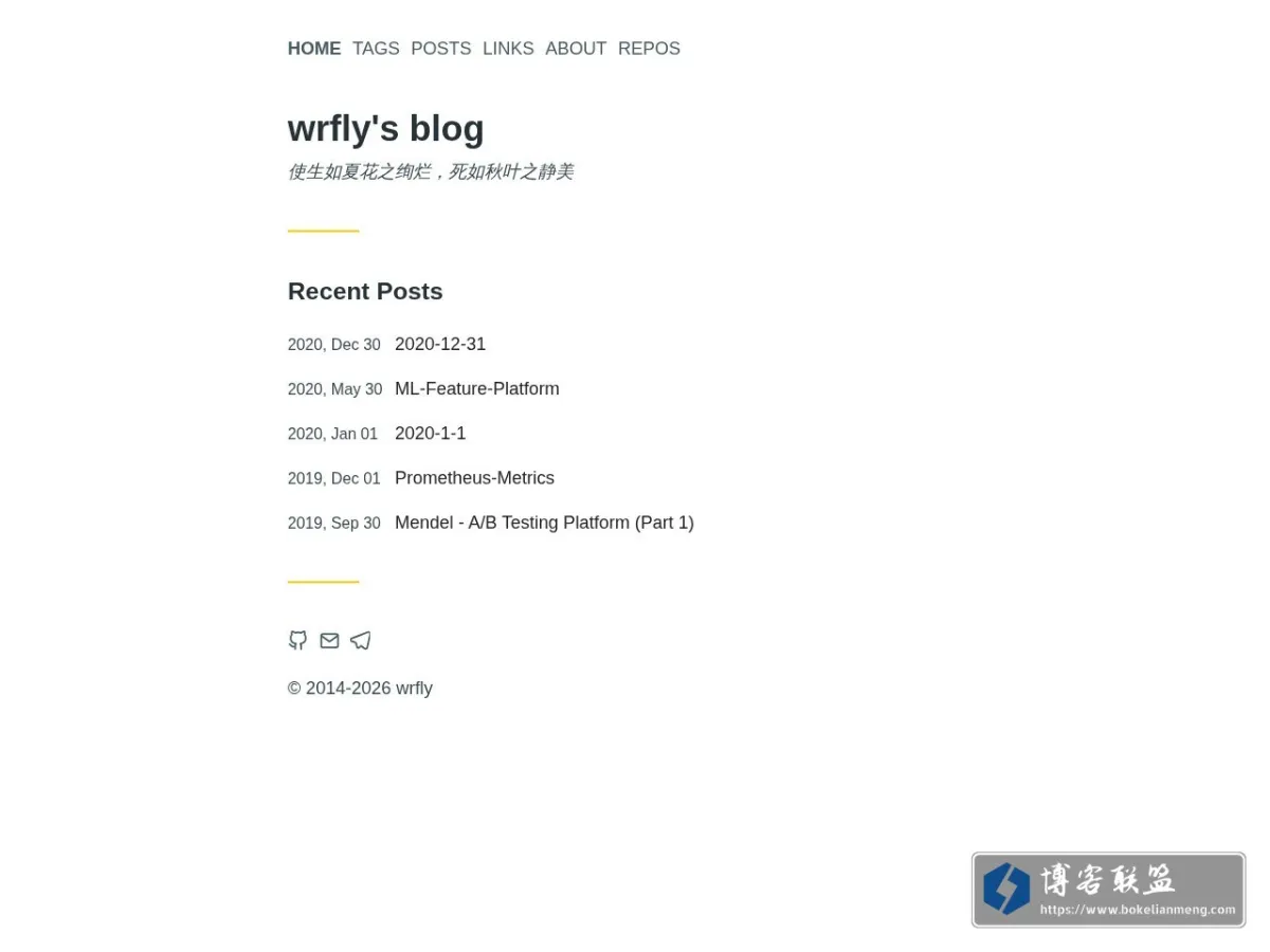 wrfly's blog 的网站快照