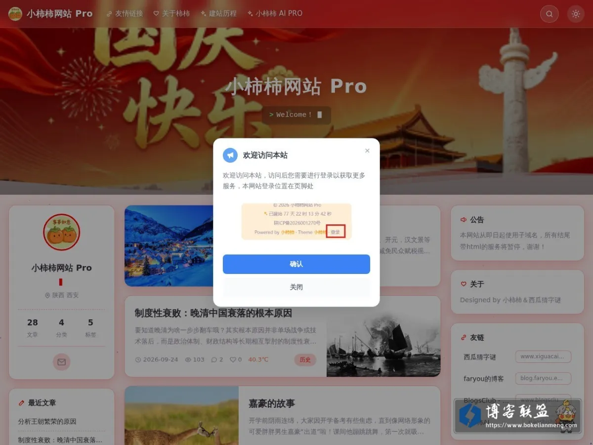 小柿柿网站 Pro 的网站快照