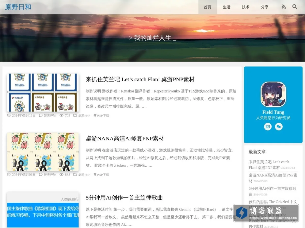 原野日和 的网站快照
