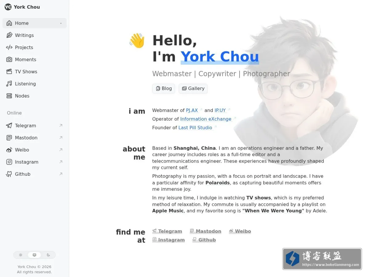 York Chou 的网站快照