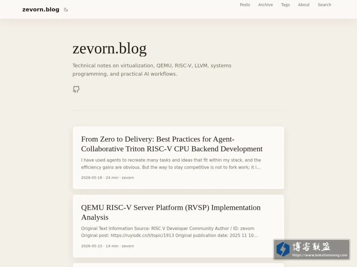 zevorn.blog 的网站快照
